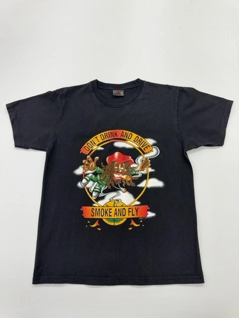 SP Men's Size M Black Vintage Cowboy Biker T-Shirt