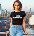I Hate Everyone | Baby Tees | Novelty | Casual Simple Letter | Ladies Crop Top
