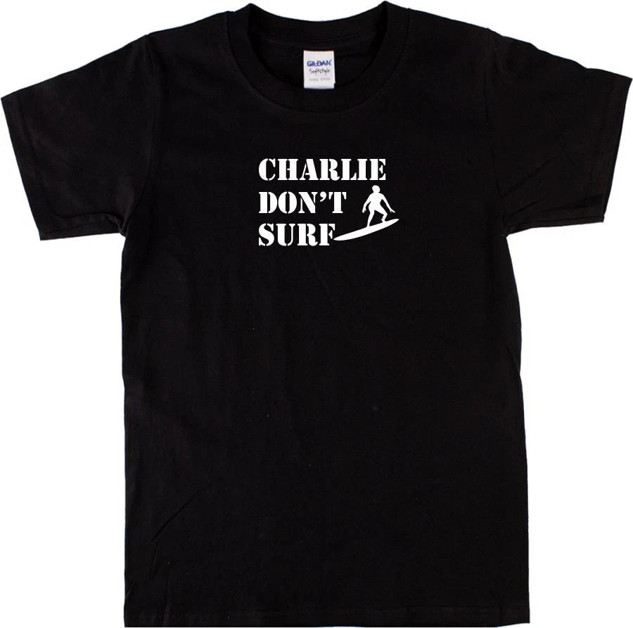 Charlie Don't Surf T-Shirt - Apocalypse Now, Cult Retro, Vietnam, S-XXL