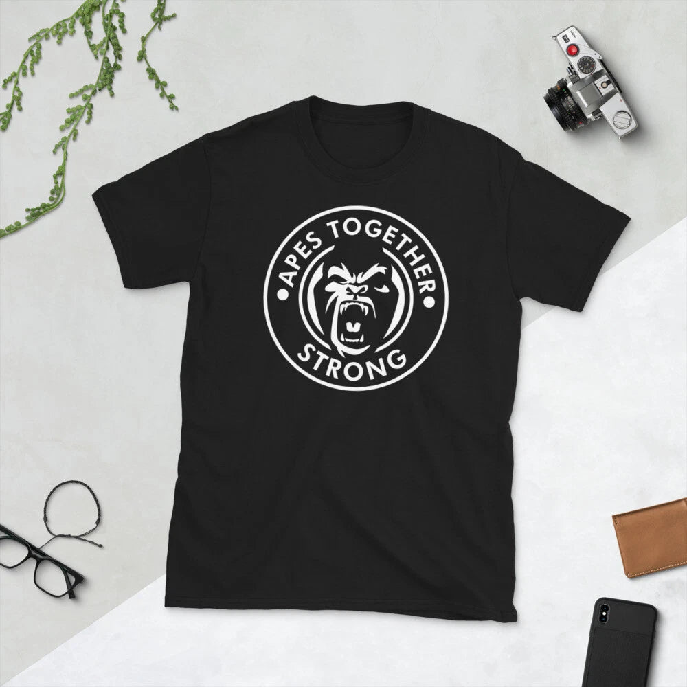 Apes Together Strong Meme - White Design - Unisex T-Shirt FREE US SHIPPING