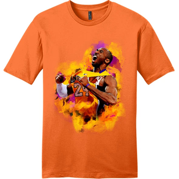 NEW Art Society LA LEGEND WATERCOLOR Tee Shirt ORANGE SMALL-4XLARGE MADE IN USA