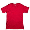 Champion Men's Red V-Neck T-Shirt Size M Cotton