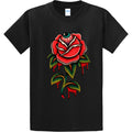 NEW Art Society EYEBALL ROSE BLACK Tee Shirt SMALL-6XLARGE MADE IN USA