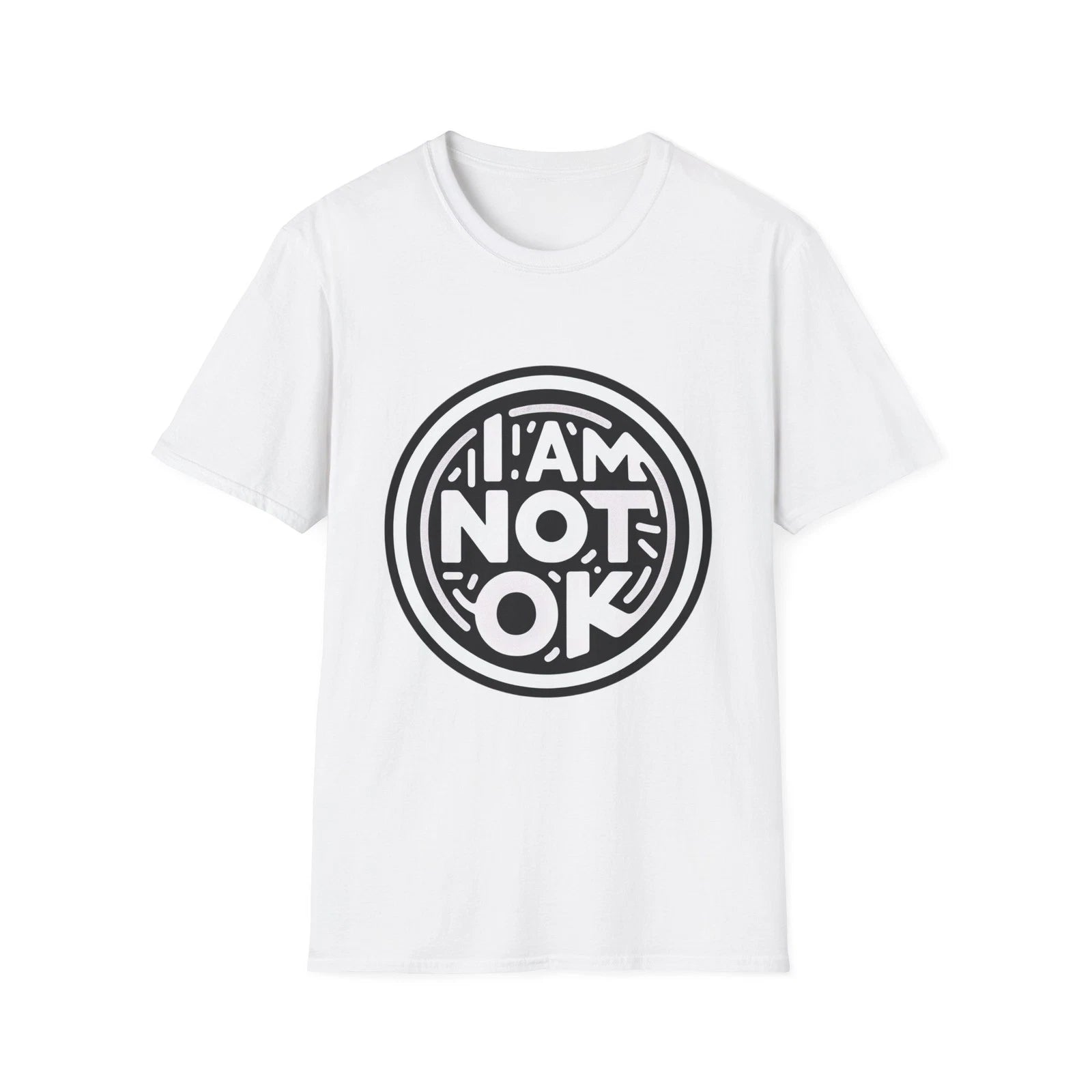 I'M NOT OK Softstyle T-Shirt, Funny Graphic Tee, Casual Wear, Everyday Comfort