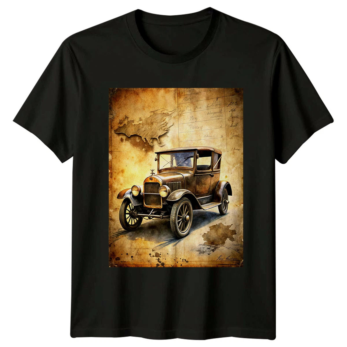 Vintage Car Classic Cars Vehicles Mens T-Shirt Womens Unisex Antique Automobile