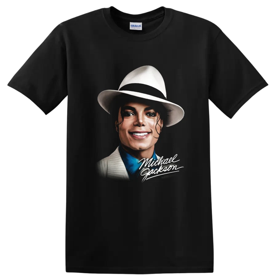 Michael Jackson T Shirt Smooth Criminal Pop Art Portrait Tribute Music Icon Tee