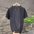 New Men Luxury Diamond Rhinestones Black T-Shirt High Quality