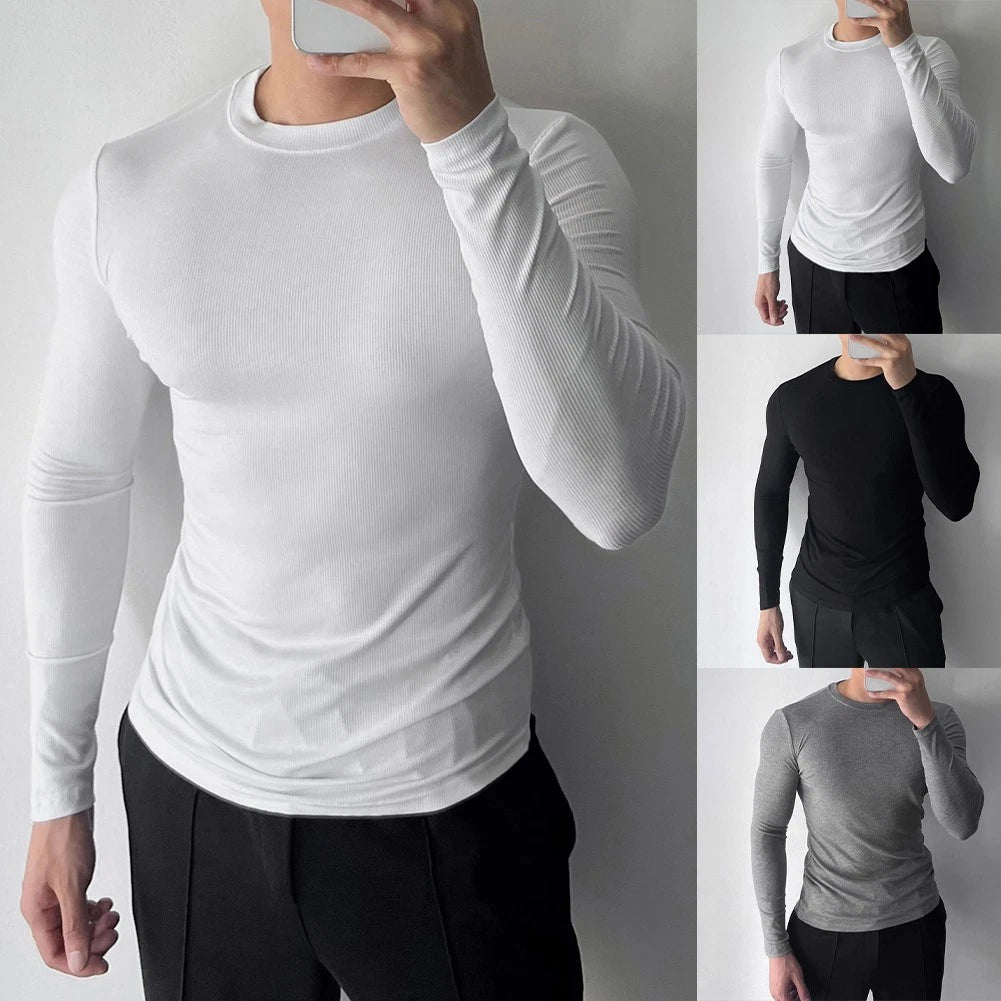 Men Practical Long Sleeve T Shirt for Casual Sporty and Streetwear Looks