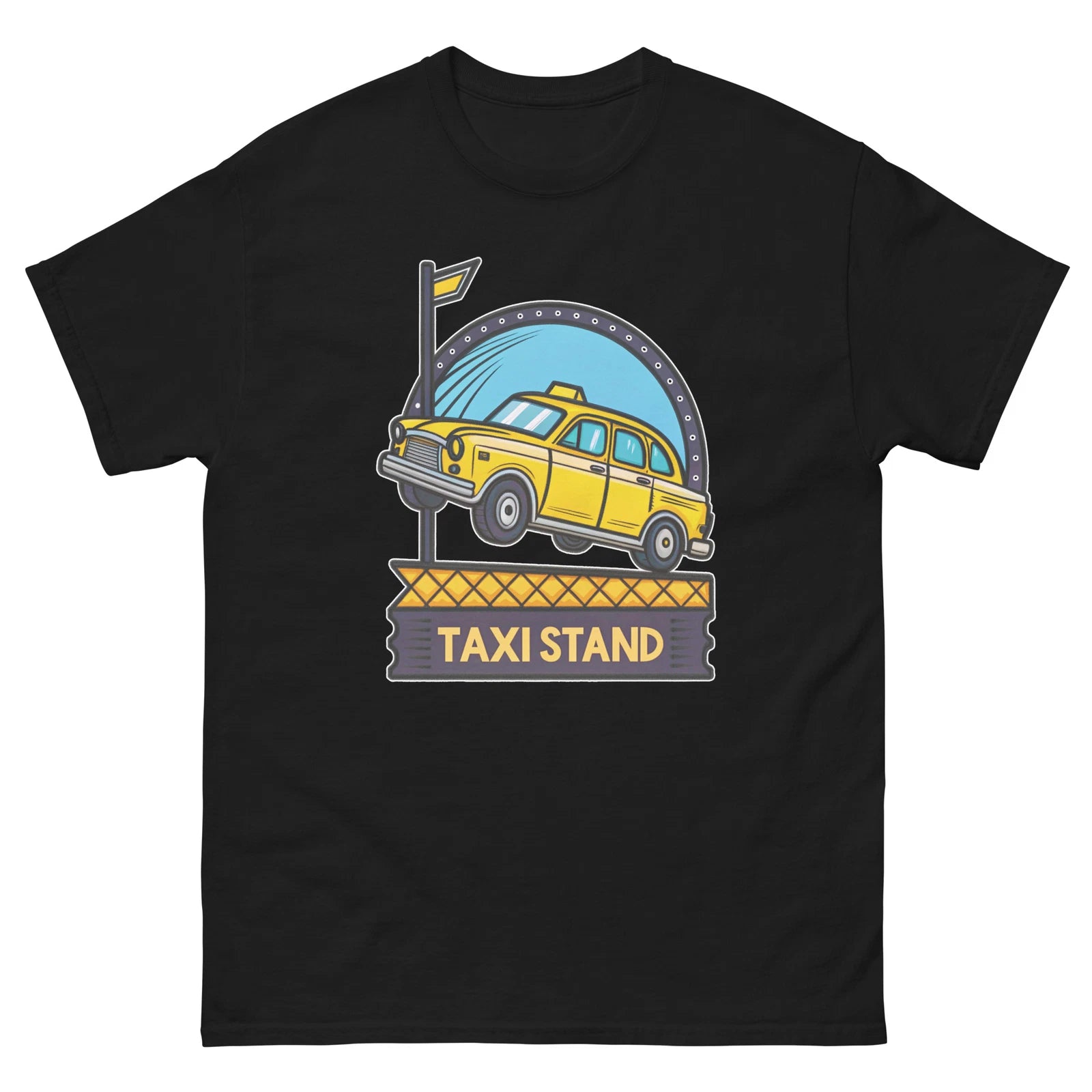 Taxi Stand Object Place Item Urban T-Shirt