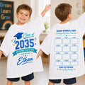 Personalised Class of 2035 Boys Grow With Me T Shirt