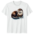 Otter Wildlife Animals Mens T-Shirt Womens Graphic Tee Unisex Top