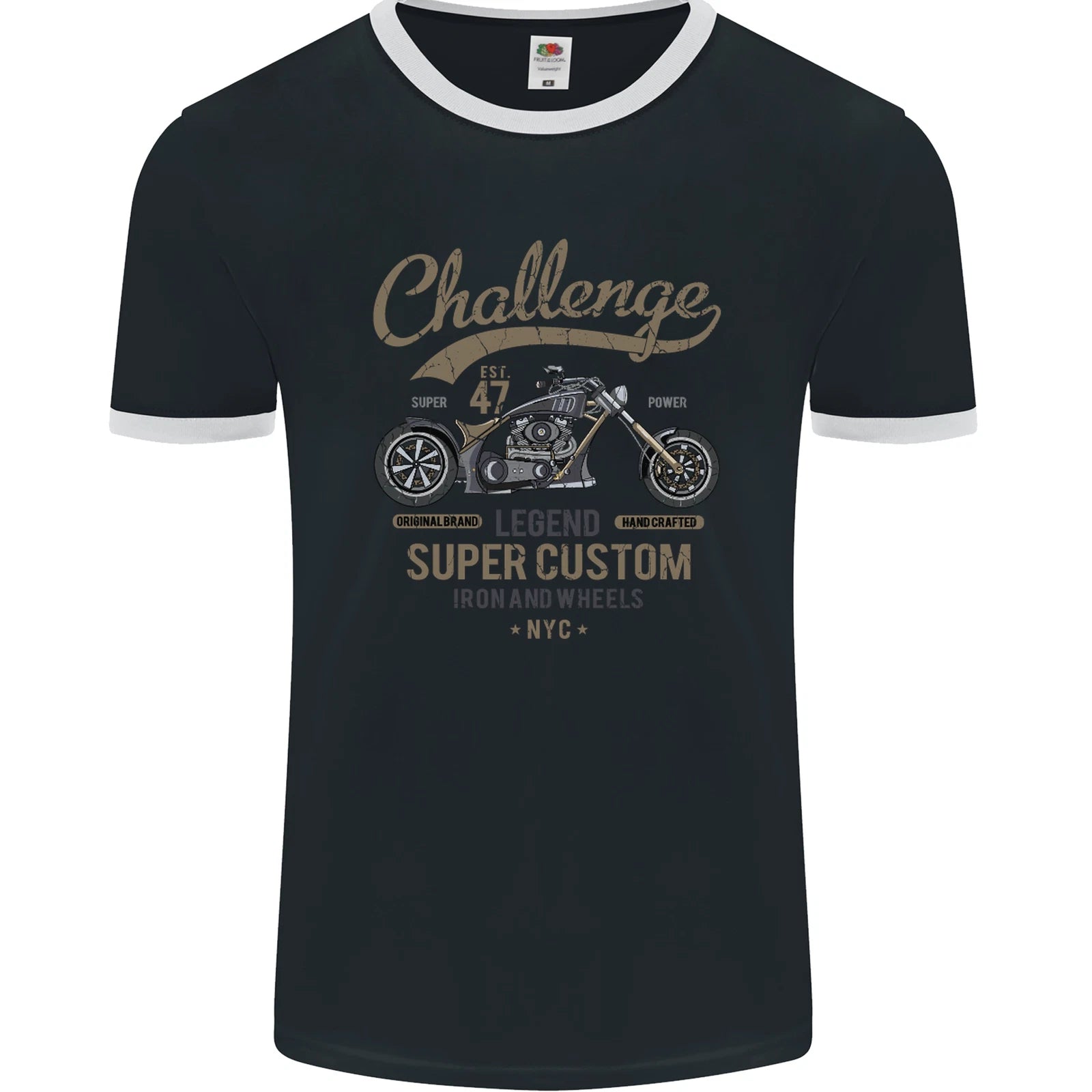 Challenge Legend Custom Chopper Motorbike Mens Ringer T-Shirt FotL