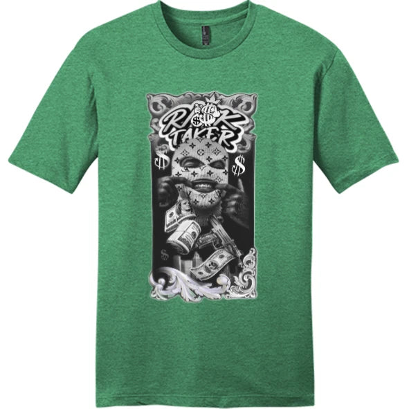 NEW Art Society RISK TAKER HEATHER GREEN Tee Shirt SMALL-4XLARGE MADE IN USA