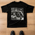 Funny Gangster Cat Graphic T-Shirt Streetwear Meme Cat Unisex Teeb