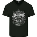 Premium Legend 83rd Birthday 1943 Mens V-Neck Cotton T-Shirt