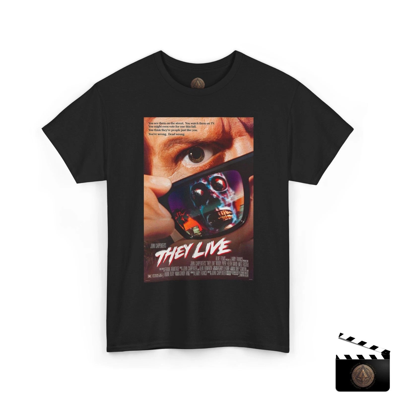 They Live Movie Poster Retro T-Shirt For Men & Women