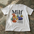 MILF Man I Love Fish Graphic Tee Funny Fishing Meme T-Shirt