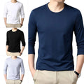 Men's Solid Color Double Sided Long Sleeve T Shirt O Neck Casual Daily Wear