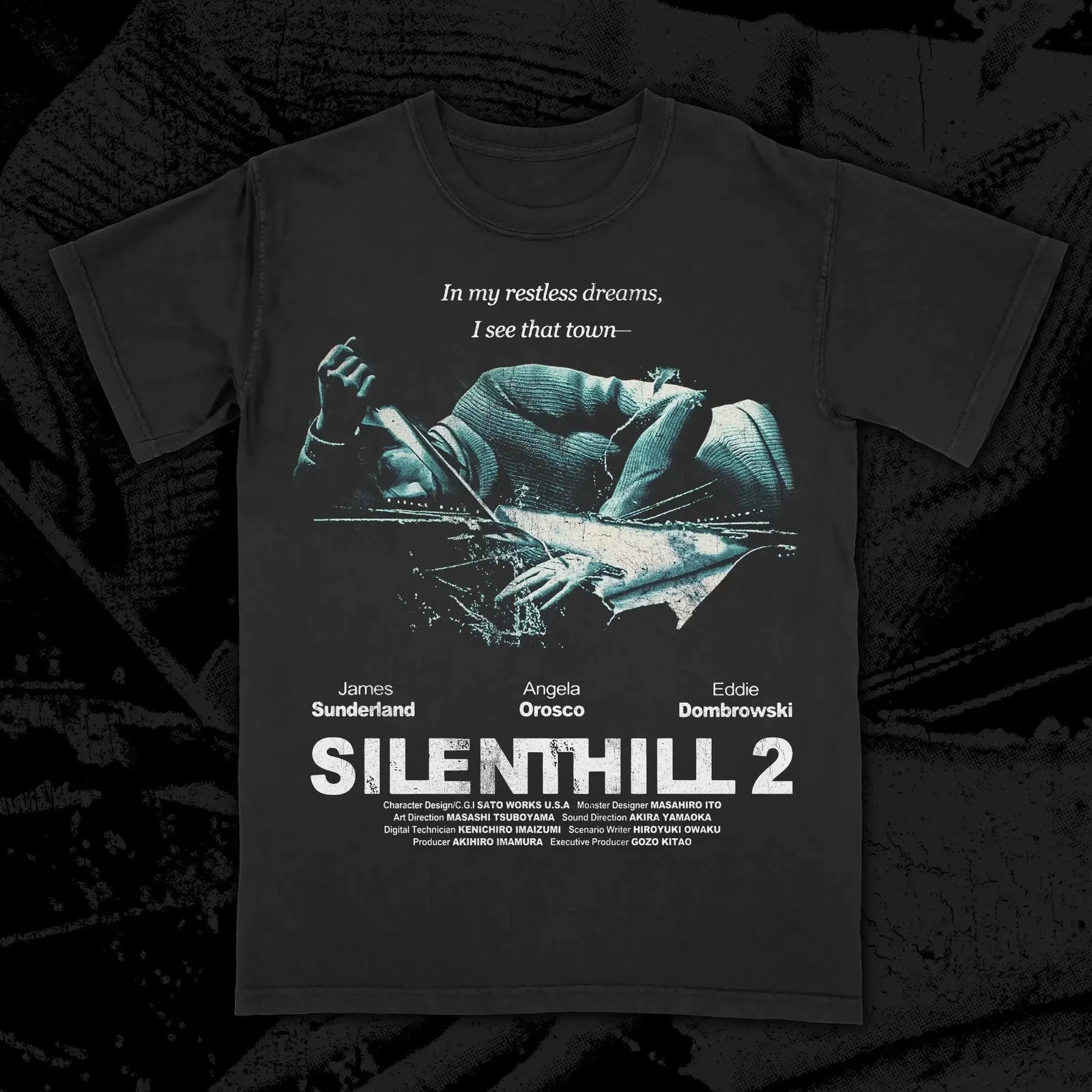 Silent Hill Cotton Graphic T Shirt Black Horror Game Streetwear Unisex gothic