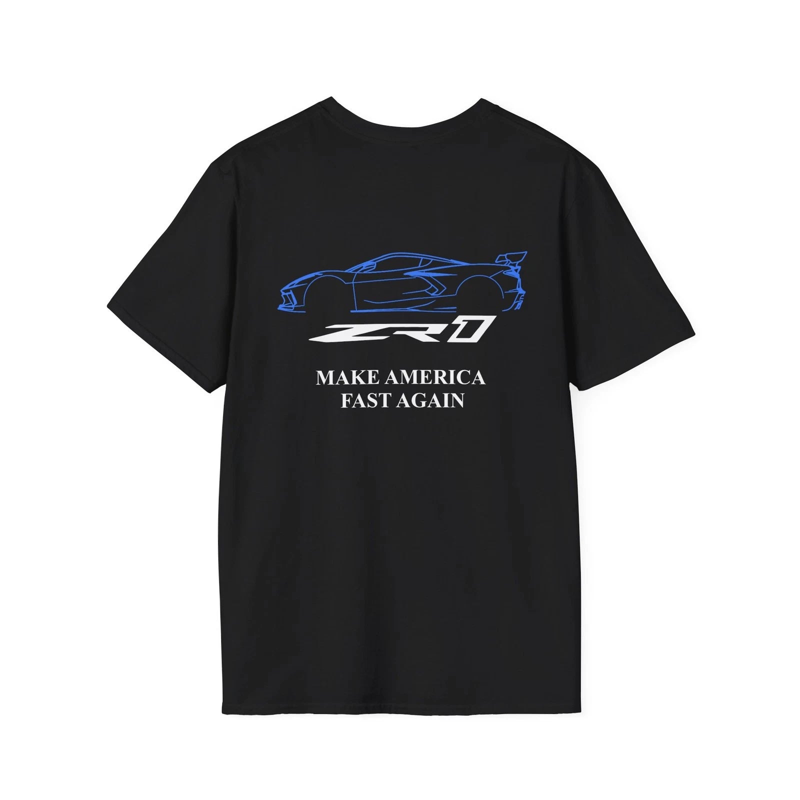 C8 ZR1 Shirt | Rapid Blue Line Art Make America Fast Again Tee