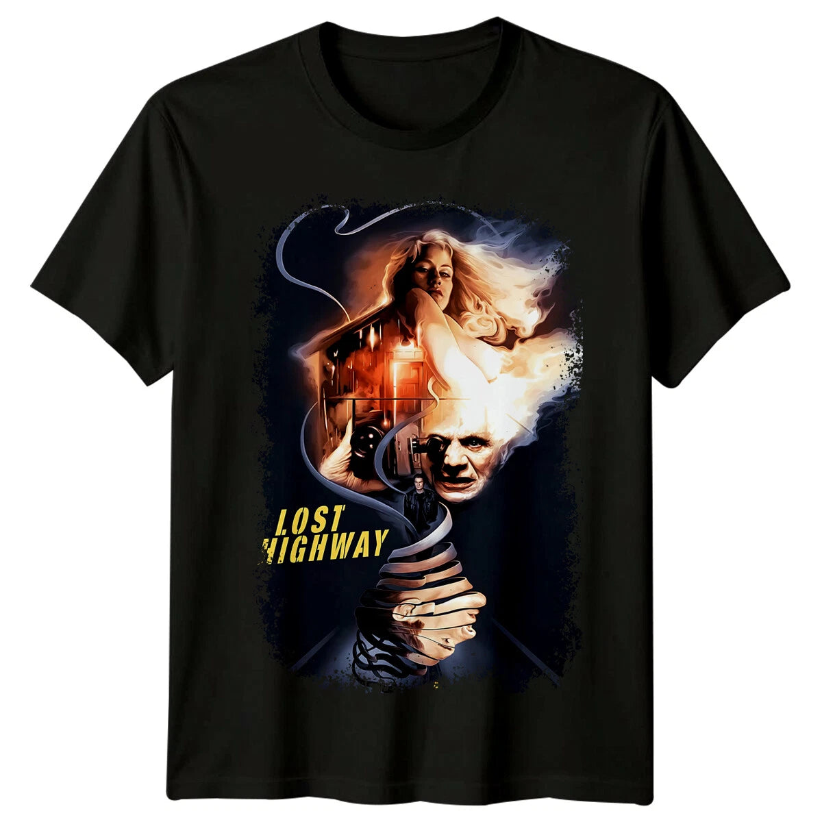 Lost Highway (1997) Movie Poster Inspired T-Shirt Retro 80s Tee