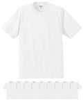 United Athle 5942-01 6.2oz Premium T-shirt 10 Piece Set Men's (White, M)