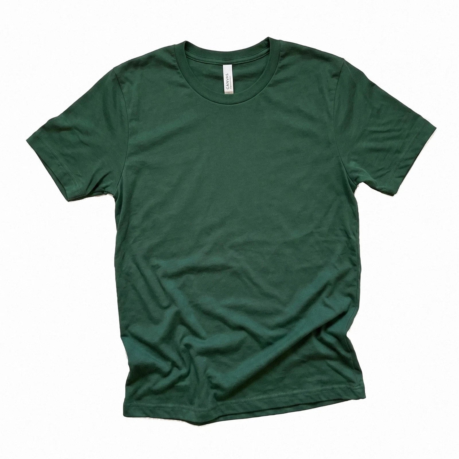 Custom Printed Green T-Shirt Personalized DTG Bella Canvas 3001 Unisex Soft Tee