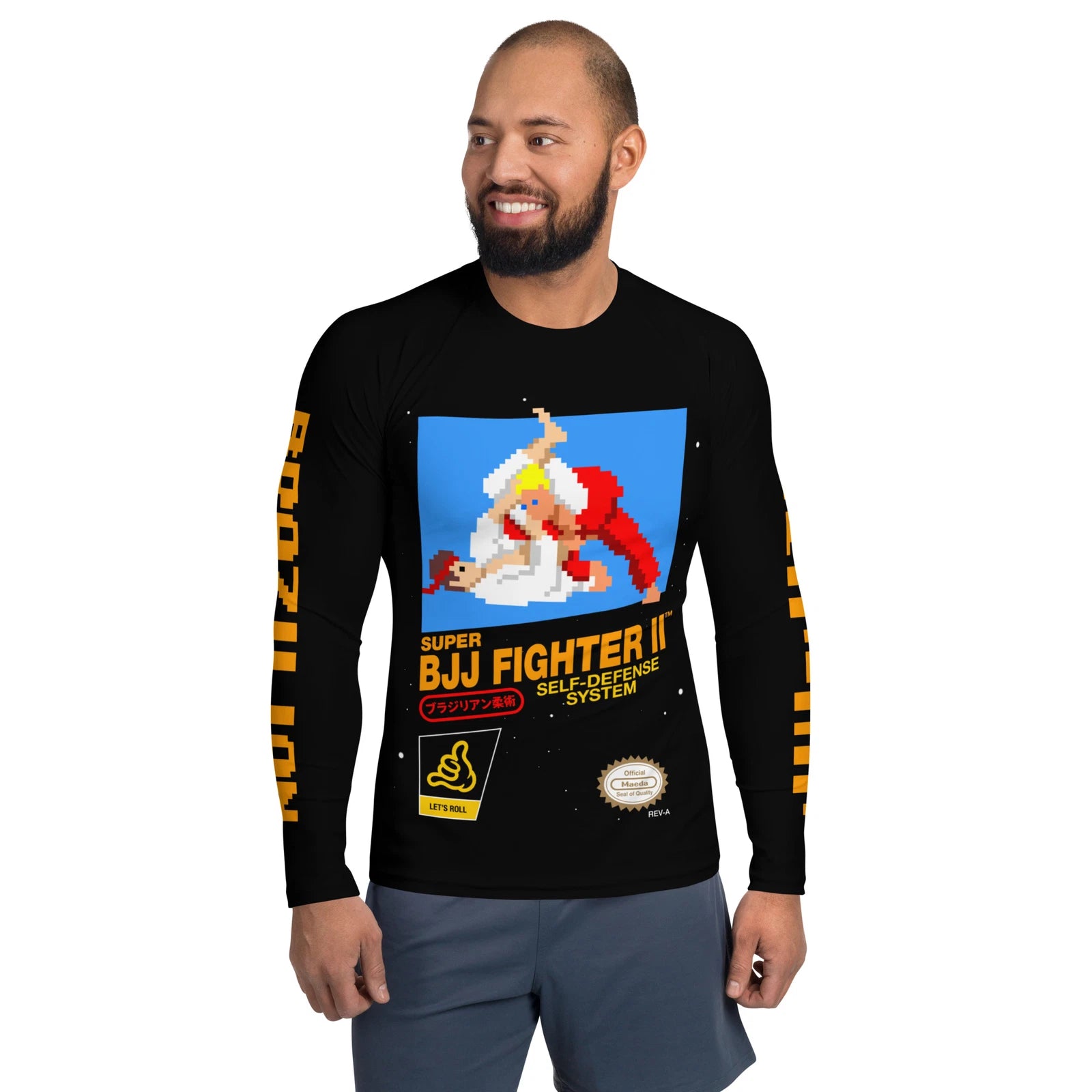Street Fighter 2 Brazilian Jiu-Jitsu BJJ Gi No-gi MMA Long Sleeve Rash Guard