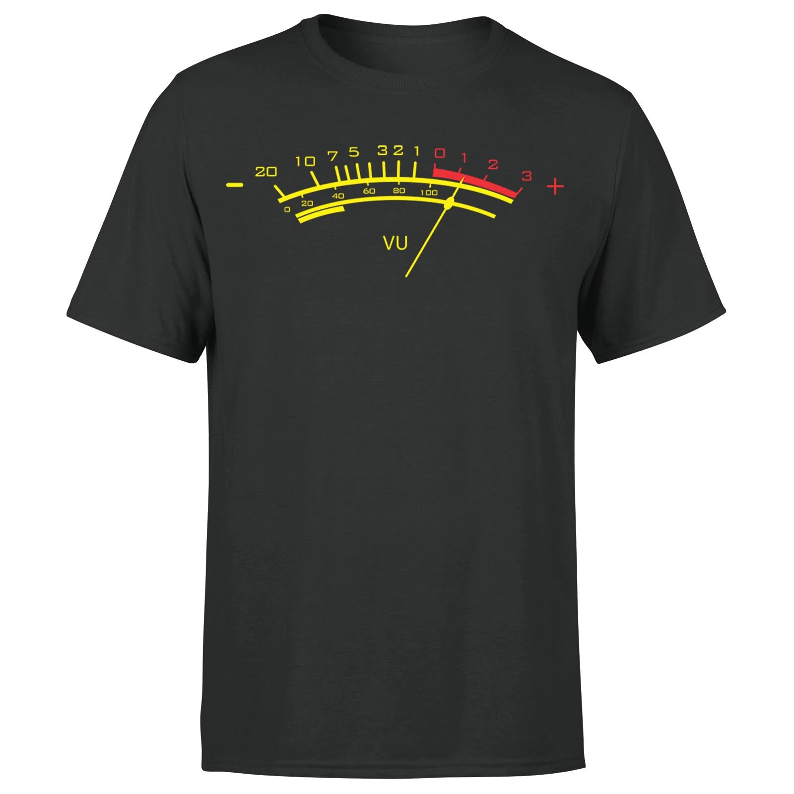 VU Tee Men's Black Cool Meter Analog     Mens TShirt#P1#OR#A