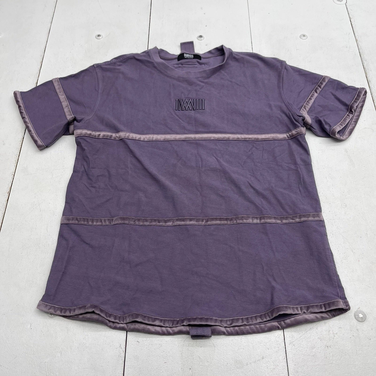 INXX Season 8 Japanese Streetwear Purple Embroidered T Shirt Mens Size Large