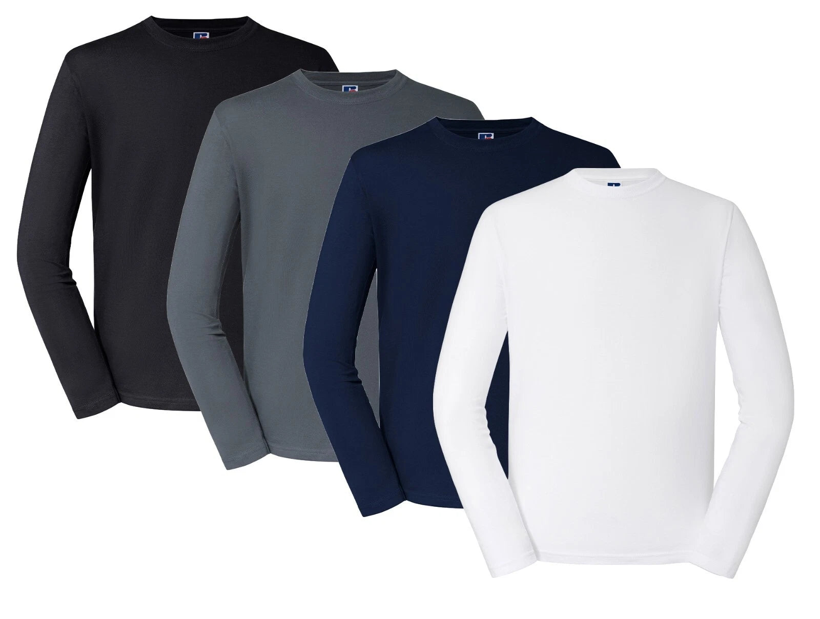 Russell Classic ZT180 Long Sleeve Crew Neck Cotton Tee T-Shirt XS to 4XL
