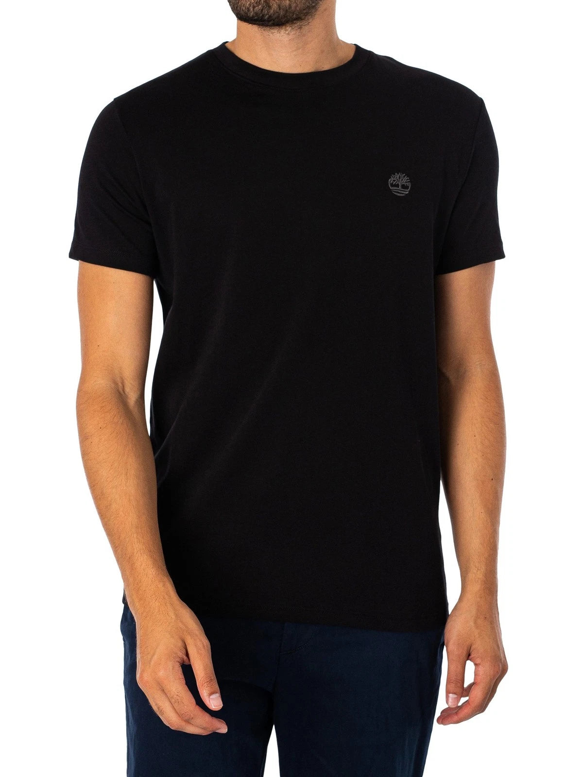Timberland Men's Slim Fit Embroidered Logo T-Shirt, Black