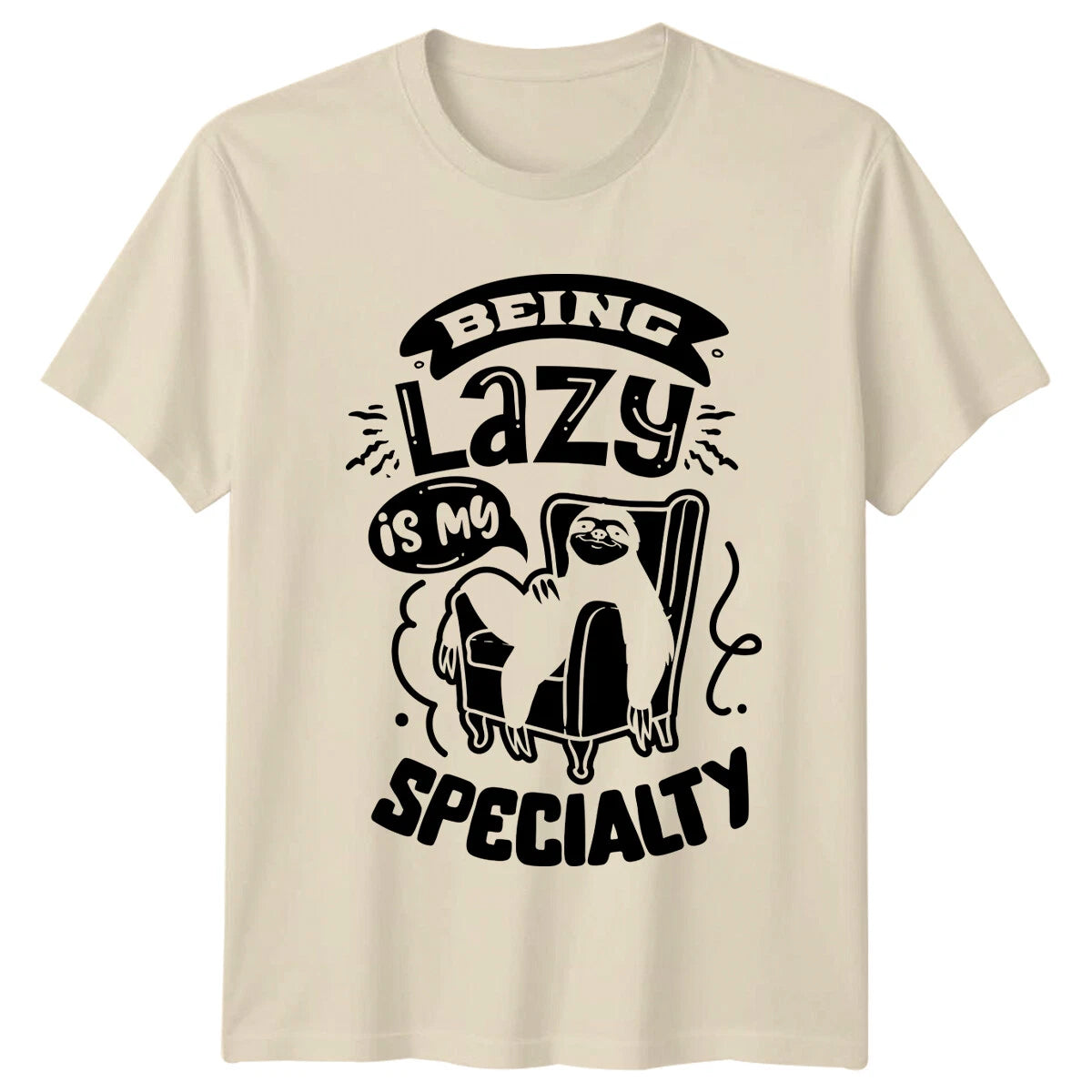 Being Lazy Is My Specialty Sloth T-Shirt Funny Animal Pun Tee