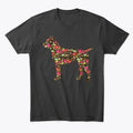 Boxer Dog Flowers Premium T-Shirt Made in the USA Size S to 5XL