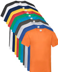 Fruit Of The Loom Plain Cotton Vee V-Neck Valueweight Tee T-Shirt to 4XL & 5XL