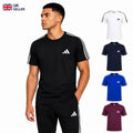 Adidas Men's Cotton T-Shirt Regular Fit Crew Neck Casual Gym Sports Tee S-XXL