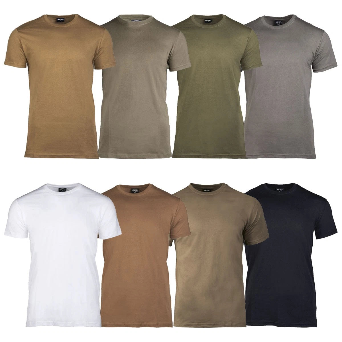 Mil-Tec US Style Cotton T-Shirt Crew Neck Relaxed Fit Breathable Lightweight