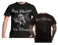 Official Iron Maiden T Shirt Sketched Trooper Eddie Logo Black New S M L XL XXL