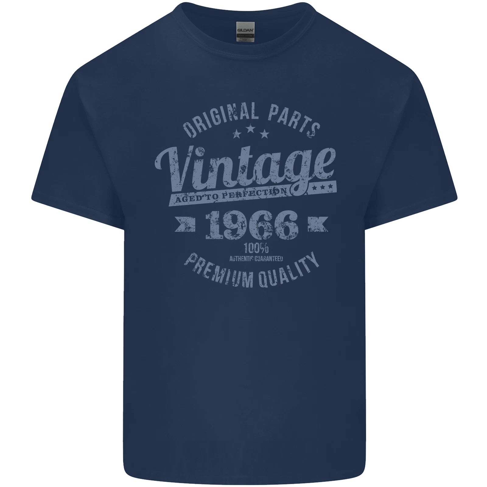 Vintage Year 60th Birthday 1966 Mens Light Cotton T-Shirt Navy Blue