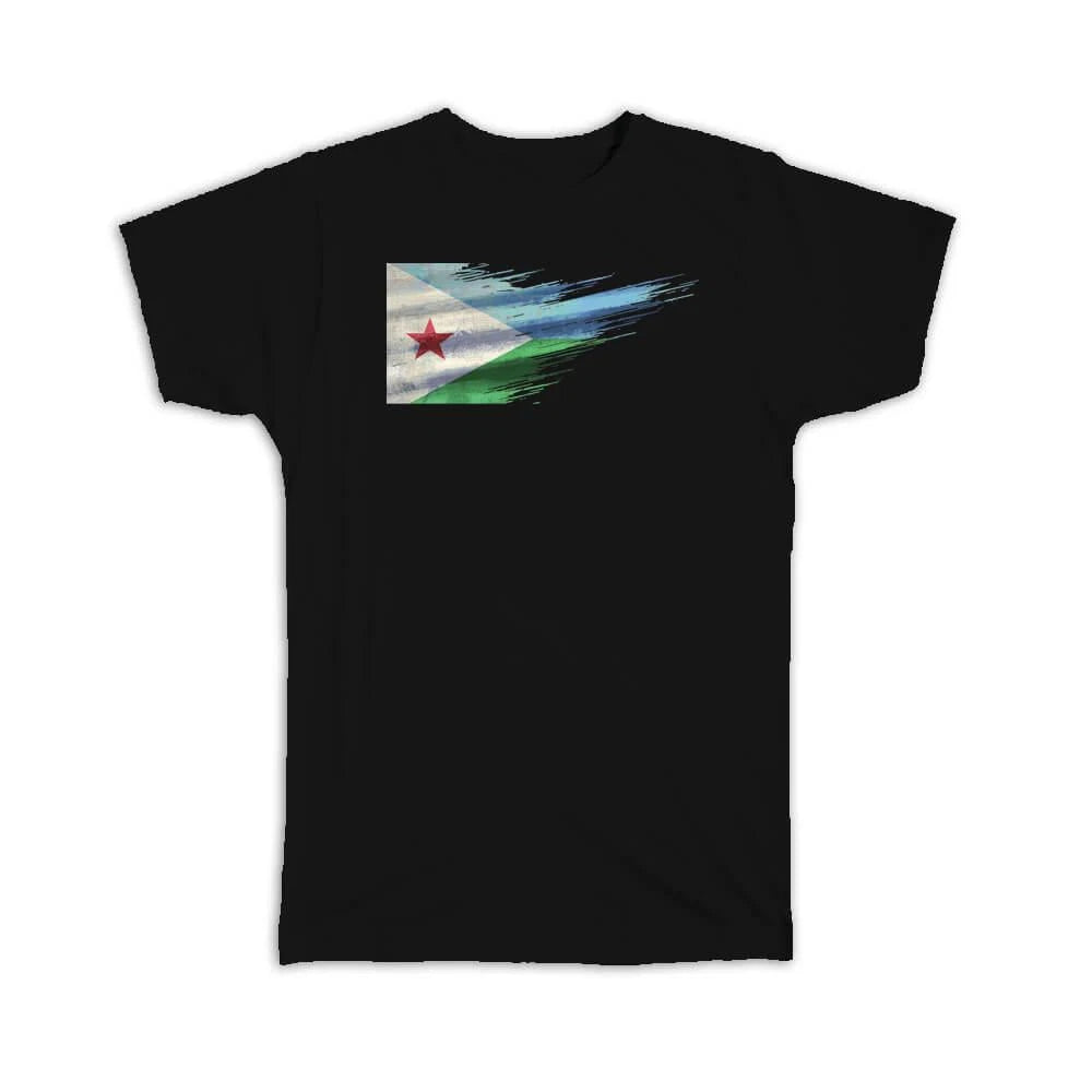 Gift T-Shirt : Djibouti Flag Modern Country Expat