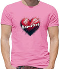 Love Heart Hamsters - Mens T-Shirt - Hamster Cute love Pet Pets