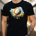 Mens Volleyball Summer Theme Cotton T-Shirt Size XS to 5XL