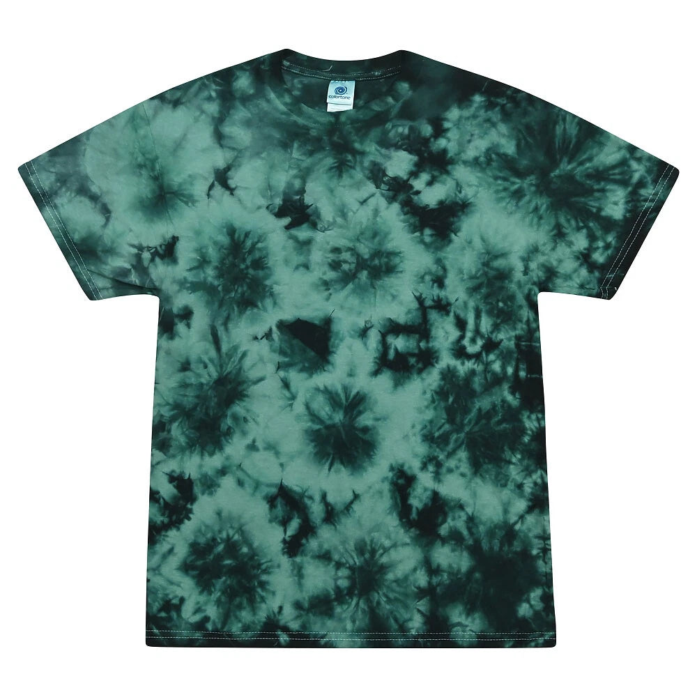 Colortone Tie Dye T-Shirt Crystal Jade Green Cotton Short Sleeve Mens Unisex