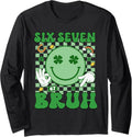Six Seven 6 7 Bruh St Patricks Day 67 Meme Long Sleeve T-Shirt