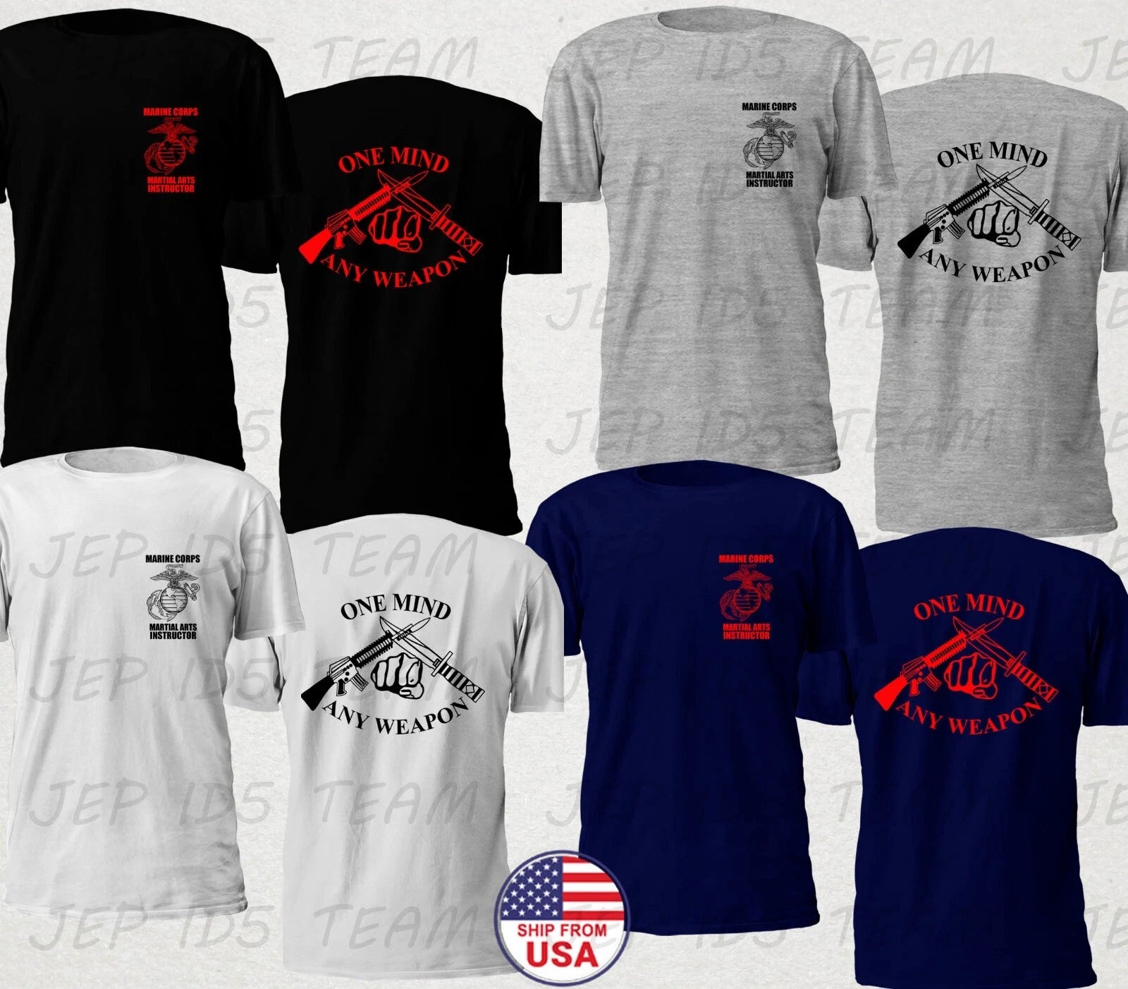 UNITED STATES MARINE CORPS INSTRUCTOR T SHIRT SIZE S-4XL custom tee