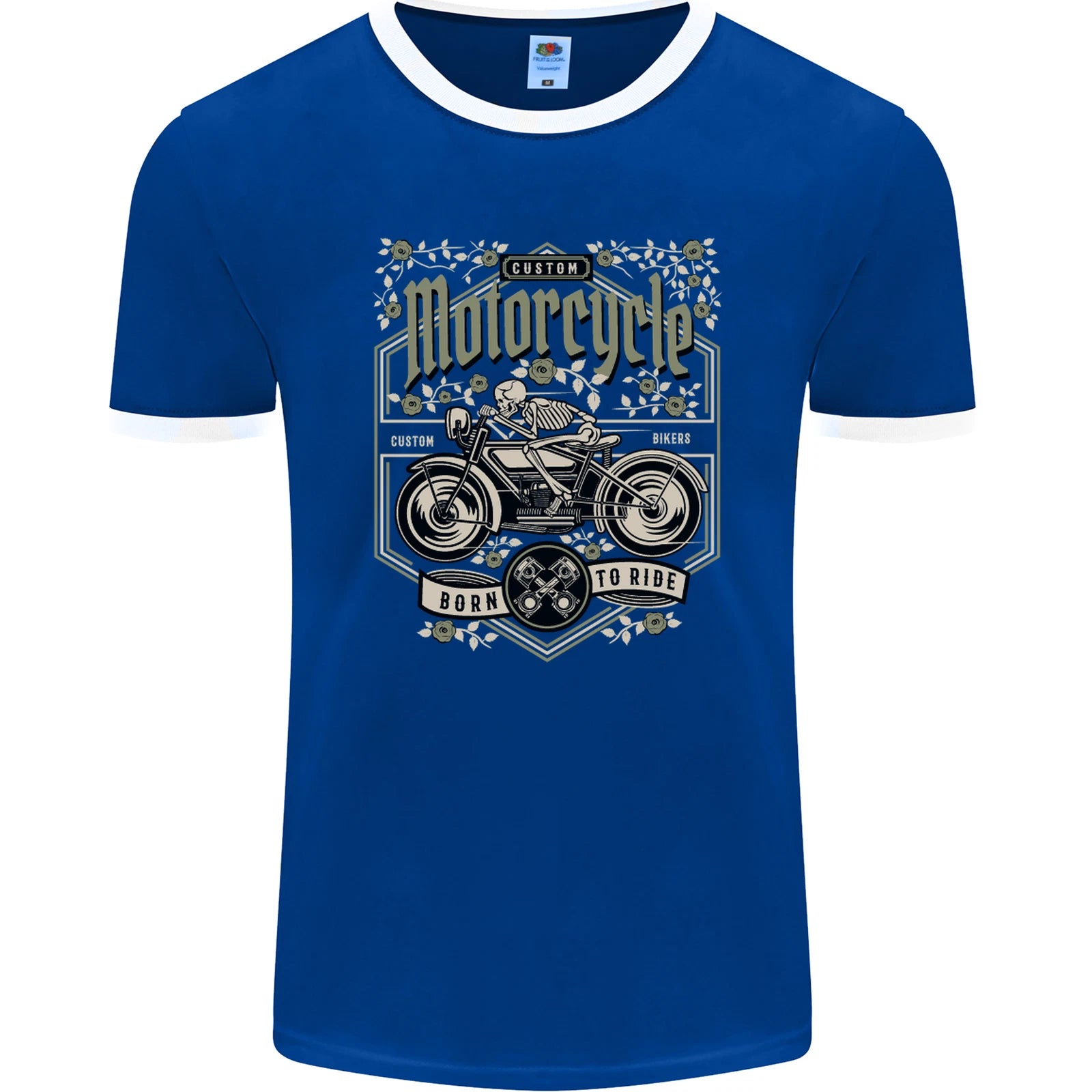 Custom Motorcycle Biker Motorbike Mens Ringer T-Shirt FotL
