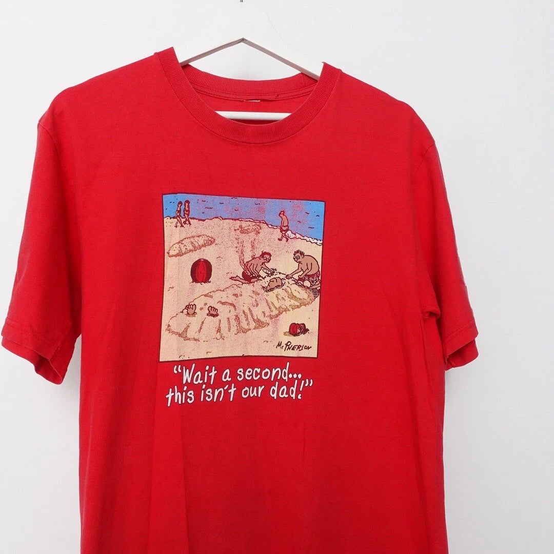 Vintage Close To Home 90s Humor Beach Dad Joke T Shirt Small Sand Castle Summer