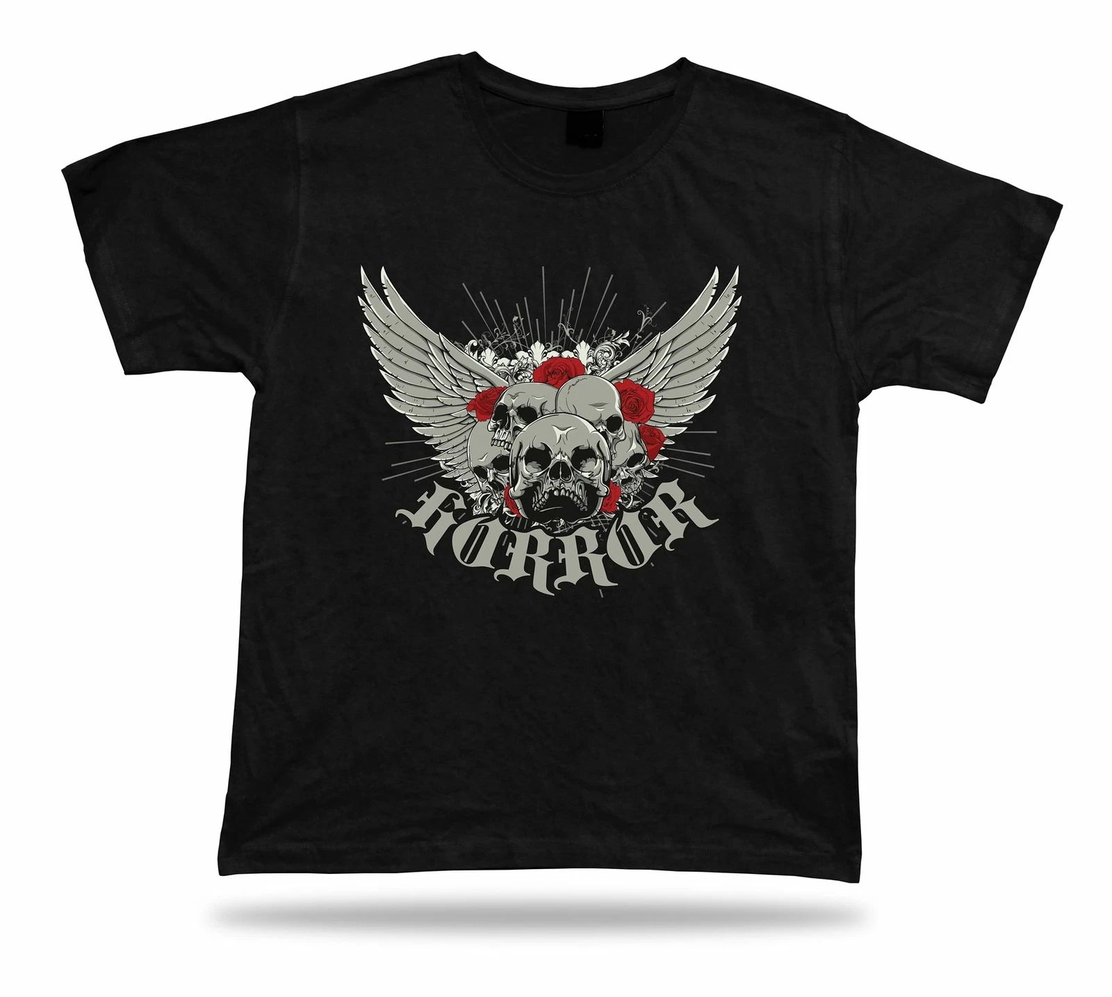 Devil Skeleton Skull Roses modern stylish t shirt tee design birthday apparel