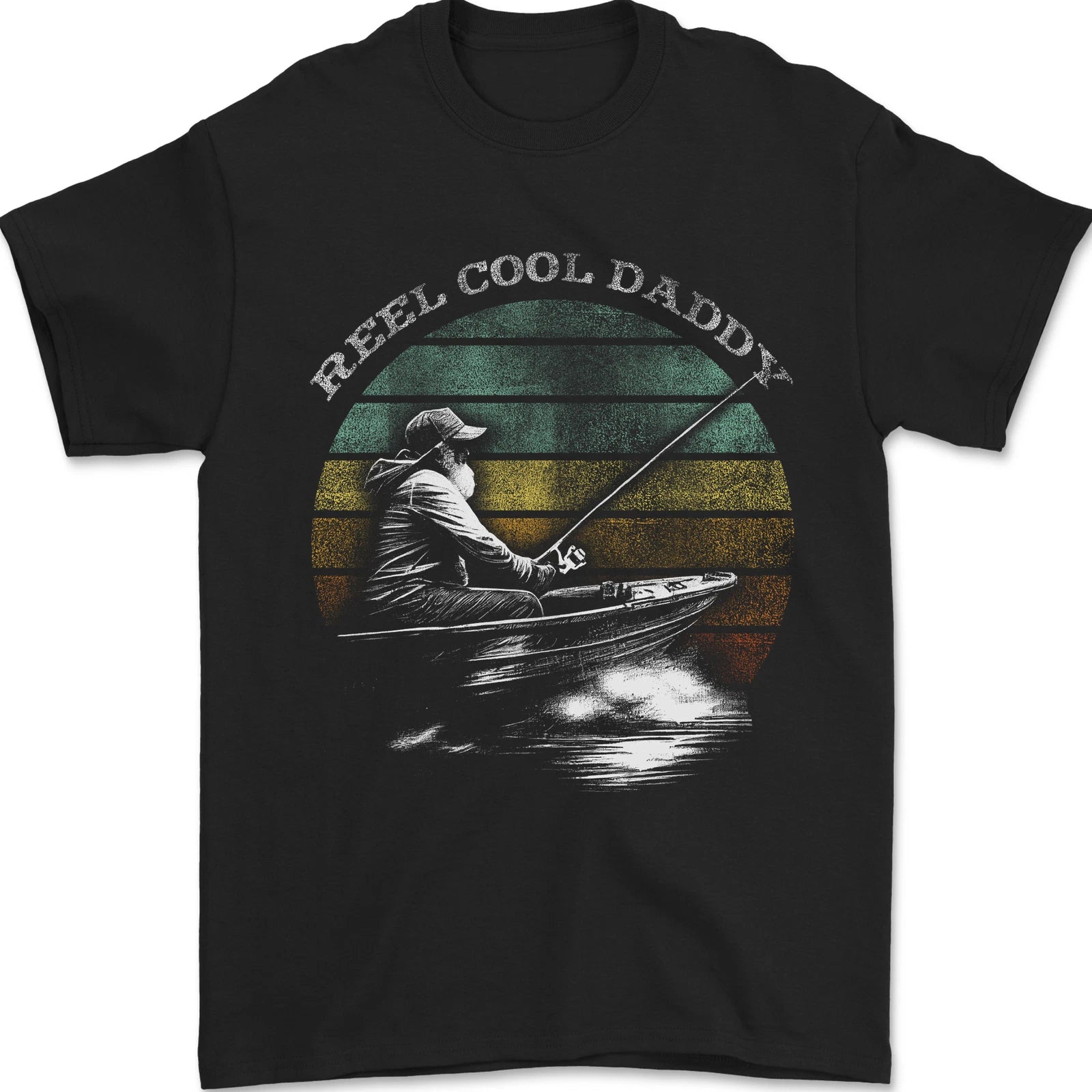 Reel Cool Daddy Funny Fathers Day Fishing Mens T-Shirt 100% Cotton