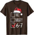 Nice Naughty 67 Christmas Six Seven Meme Funny Unisex T-Shirt
